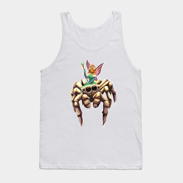 Fairy Jumping Spider - Phidippus Tank Top by Mottley Design